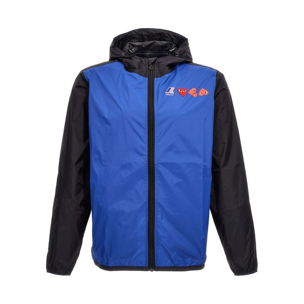 Comme Des Garçons Play Blue Nylon Shell Men's Jacket